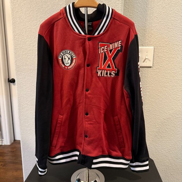 Hot Topic Ice Nine Kills Horrorwood Varsity Jacket Size L